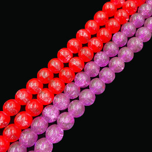 Perles en verre blanc marbré de 10 mm, transparentes, pour la fabrication de bijoux DIY pour les vacances d'été - Product Image 5