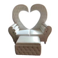 저렴한 심장 모양의 웨딩 웨딩 소파 신부와 신랑 loveseat 왕좌 의자