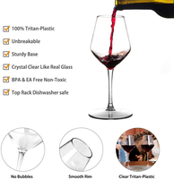 Vente en gros de gobelets en plastique pour vin rouge personnalisés, gobelets en cristal, gobelets à vin vintage