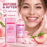 Comprimés de dentifrice probiotiques personnalisés en usine pour le nettoyage buccal, l'élimination de la mauvaise haleine, granulés portables pour le nettoyage buccal en extérieur