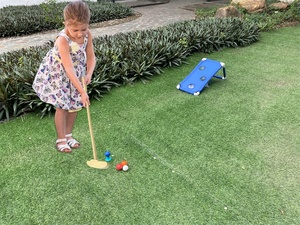 Tapis de golf extérieur et intérieur Tour Backyard Golf frapper cible Cornhole jeu de <span class=keywords><strong>croquet</strong></span> - Product Image 6