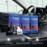 Chargeur de voiture USB compact double port haute efficacité pour téléphone – Recharge rapide pour intérieur de voiture