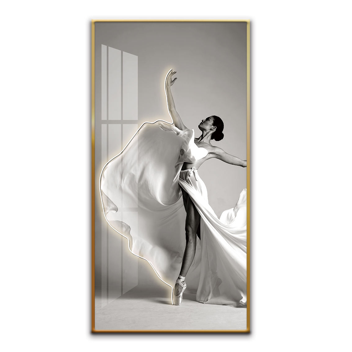 Peinture de porcelaine en cristal avec la lampe de LED