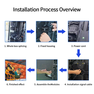 Grand panneau mural vidéo incurvé P3.91 pour l'intérieur P2.9 Pantalla Cabinet de location de boîtes d'affichage à LED d'intérieur 500*500 écrans LED - Product Image 6