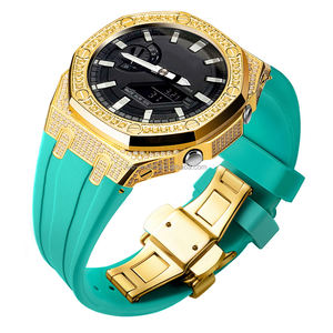 Bracelet de montre-bracelet de remplacement en acier inoxydable 316L avec diamant pour montre Casiaok <span class=keywords><strong>G</strong></span> <span class=keywords><strong>Shock</strong></span> Ga2100 - Product Image 2