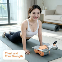 Rodillo Abdominal con Rebote Automático para Entrenamiento Diario, Ejercicio Abdominal para Hombres y Mujeres Adultos, Ejercicio Corporal en Casa