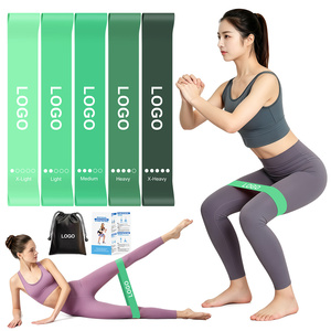 Anello Elastico Verde Sfumato per Pilates, Fascia di Resistenza per Fitness, Stretching, Glutei, Cosce, Danza, Allenamento di Potenza, Personalizzabile - Product Image 6