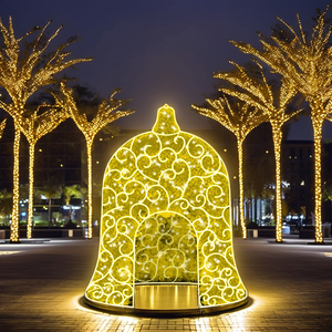 Motivo a forma di campana personalizzabile grande 3D ha condotto la luce gigante decorazioni per esterni di natale per l'illuminazione decorativa festiva - Product Image 1