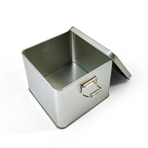 JYB Boîte carrée en métal robuste avec clip de verrouillage, idéale pour le stockage des aliments, du thé, du café ou des emballages cadeaux - Product Image 2