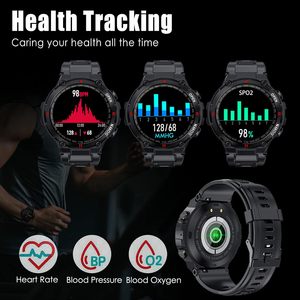 Đồng hồ thông minh cho nam giới ngoài trời không thấm nước chiến thuật smartwatch bluetooth cuộc gọi loa đồng hồ Tương thích với <span class=keywords><strong>iPhone</strong></span> Samsung - Product Image 3