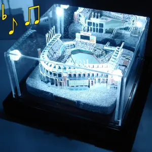 Özel 100mm 120mm hediyelik eşya süs kar topu hediye kar küreler koleksiyonu beyzbol futbol stadyumu kar küresi