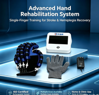 Gant de rééducation électrique en plastique, robot de rééducation, dispositif de rééducation robotique pour les patients victimes d'AVC