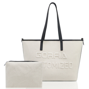 Women <b>Canvas</b> Tote <b>Bag</b> With Pouch <b>Large</b> Capacity Shoulder Handbag Custom Logo Shopping <b>Bag</b> For Daily Use - Product Image 1
