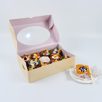 Livraison OEM donut food chocolat papier ondulé boîte à biscuits emballage boîtes postales personnalisées avec logo personnalisé