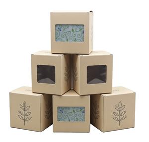 Boîte en carton recyclable avec fenêtre transparente, revêtement UV, plateau de présentation multi-compartiments pour muffins, cupcakes, pâtisserie, emballage de présentation - Product Image 1