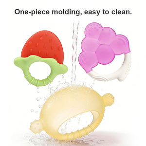 Jouets pour bébés nouveau-nés en silicone de qualité alimentaire, anneau de dentition en silicone en forme de citron pour bébés de 0 à 12 mois - Product Image 4