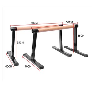 Utilisation commerciale vente chaude Dip Push up Stand manche en bois Gym Equalzer Paralettes en bois - Product Image 4