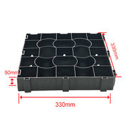 Système de renforcement de sol pour allées et parkings Sunsbuild : Grille de pavage alvéolée en HDPE noir, stabilisateur de gravier, best-seller