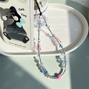 Luoyan Telefone Cadeia Beads Celular Caso Cord Frisado Correia Celular Chave Charme Titular Cadeia Strap Acrílico Telefone Charme Trendy - Product Image 5