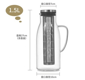 <span class=keywords><strong>Cafetera</strong></span> <span class=keywords><strong>de</strong></span> vidrio <span class=keywords><strong>de</strong></span> borosilicato Hermética Cold Brew Iced Coffee Maker Tetera <span class=keywords><strong>con</strong></span> pico <span class=keywords><strong>con</strong></span> <span class=keywords><strong>filtro</strong></span> extraíble <span class=keywords><strong>de</strong></span> <span class=keywords><strong>acero</strong></span> <span class=keywords><strong>inoxidable</strong></span> - Product Image 6