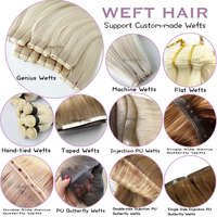 Extensiones de Cabello Humano Virgen Remy de Triple Capa de Gran Volumen, Tejido Doble a Máquina, 100% Cortable, Novedad 2026 de Gran Venta