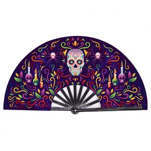 Éventail pliant en bambou de grande taille, en tissu, style Kung Fu chinois, pour rave, vente en gros, usine de Shenzhen - Product Image 1