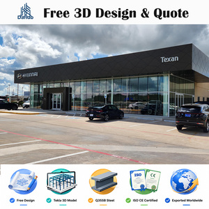 Edificio per Concessionaria Auto in Struttura d'Acciaio con Design Esterno Premium per Sala Esposizioni Auto e Costruzione di Centro Servizi - Product Image 1