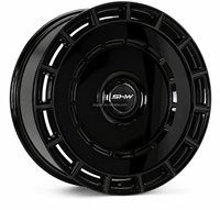 Jantes forgées SHW Premium Noir Brillant Plein Faisceau Aero Disc pour voitures de rue personnalisées et modèles de berlines de luxe