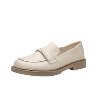 Mocassins souples en PU à bout souple pour femmes, nouvelle collection 2026, talon bas, plats, tendance, polyvalents, monocouche, résistants à l'usure, style rétro