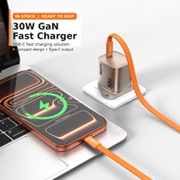 Chargeur rapide USB C GaN 30W, prise UK, en stock, chargeur mural GULFY PD, vente en gros