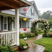 Chaîne de pluie en céramique en forme d'animal, finition brillante, pour extérieur, jardin, remplacement de gouttière, ornement de toit étanche