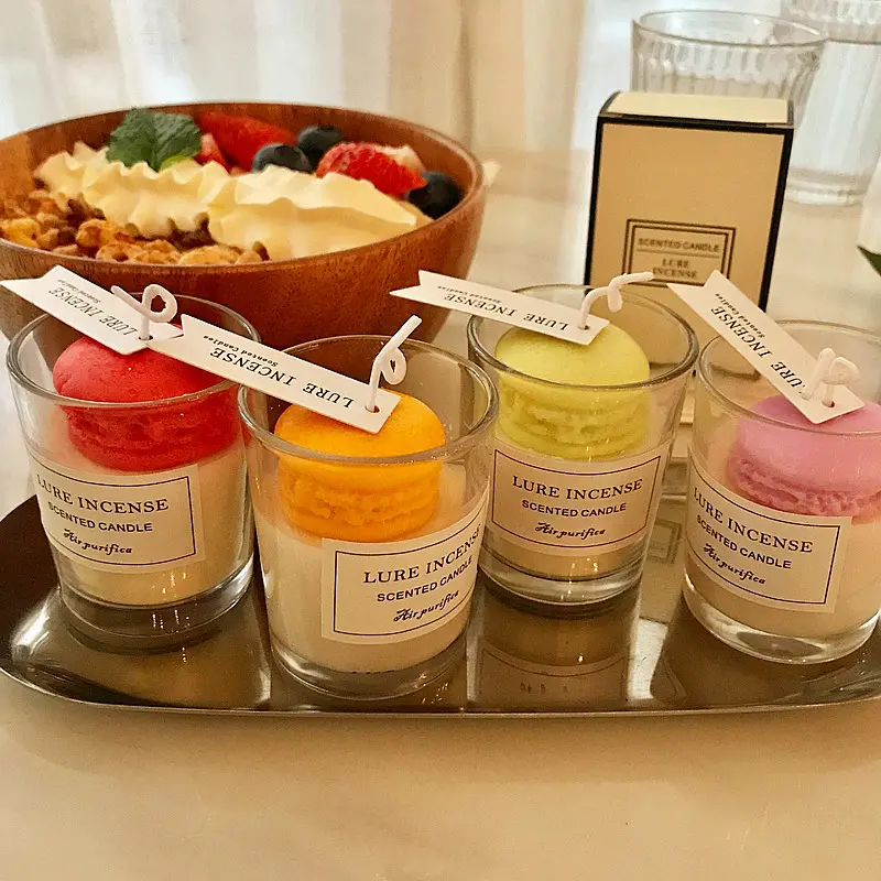 Velas perfumadas de mirtilo selvagem, velas criativas, morango, macarrão, sem fumo, 100%, cera de soja, aromaterapia, por atacado