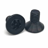 Vis torx de sécurité à six lobes, vis de machine noire, vis torx à tête plate