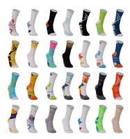 Chaussettes de sport en coton mi-mollet avec logo personnalisé, OEM, ajustement extensible, revers ventilé pour l'entraînement sportif quotidien