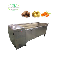 Lave-légumes chinois avec moteur de pompe PLC pour carotte pomme de terre taro oignon manioc 4KW