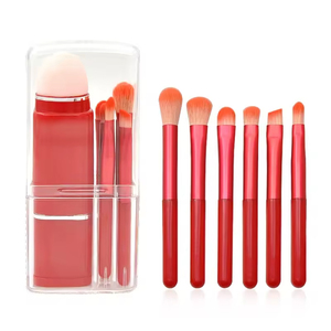 Vente en gros 8 en 1 mini ensemble de pinceaux de maquillage doux portables de voyage ensemble de pinceaux de maquillage de beauté et d'éponge mélangeur avec étui - Product Image 1