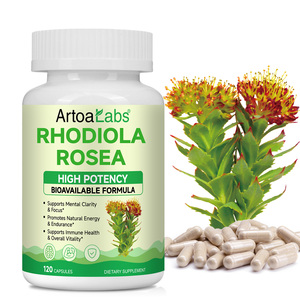 Unterstützt die Verdauungsgesundheit Rhodiola Rosea Wurzelextrakt-Pillen Nahrungsergänzungsmittel für die Gehirngesundheit Ginseng-Rhodiola-Rosea-Tabletten - Product Image 1