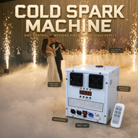 2 machines à étincelles froides Sparkular 700W DMX512 avec flight case pour DJ, scène, mariage, extérieur