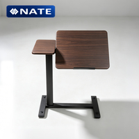 Bureau debout réglable en hauteur pneumatique à une jambe avec plateau inclinable