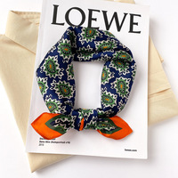 Foulard en soie satiné carré pour femmes Logo mûrier personnalisé personnalisé impression numérique fournisseur