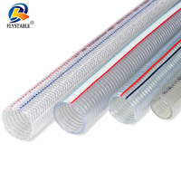 Tuyau flexible en PVC avec armature en fil d'acier, diamètre personnalisé, durable, multi-usages, pour pompe à eau industrielle, fourni directement par le fabricant