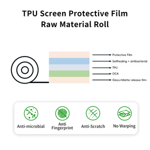 Çoklu cihaz ekranlarında kalıp kesme için yüksek şeffaflık optik antibakteriyel TPU ekran koruyucu Film sargı malzemesi - Product Image 2