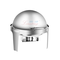Réchaud de buffet moderne de luxe en argent ou en or en acier inoxydable 201 pour hôtels restaurants