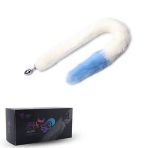 Plug anal en métal argenté long et allongé, jouet sexuel pour adulte en forme de queue de renard artificielle, pour jeux de rôle en extérieur - Product Image 6