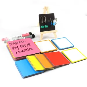 Promotional Custom Shape Small School Reusable Dry Erase Clear Round Cute Magnetic Sticker Sticky Notes Memo Pads With Pen