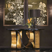 Table d'entrée en marbre moderne pour salon, chambre à coucher, table console moderne et bon marché pour la décoration et le couloir