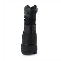 Bottes tactiques noires pour hommes, à lacets, avec fermeture éclair, pour activités de plein air