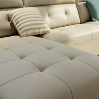 VONLIVA Precio Directo de Fábrica, Juego de Sofás Seccionales de Cuero de Primera Calidad, Sofá Cama Convertible Moderno para Apartamentos y Salas de Estar