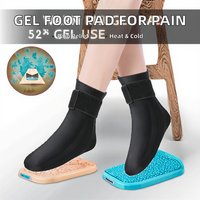 Coussinet de pied en gel solide réutilisable pour la thérapie chaude et froide, soulagement de la douleur et de l'enflure pour les pieds fatigués, réduction de l'enflure plantaire