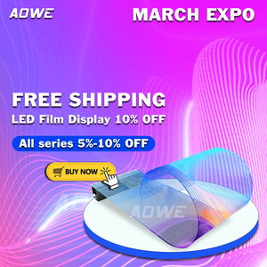 <span class=keywords><strong>Pellicola</strong></span> LED Trasparente Adesiva Curva Ultra Sottile Personalizzata Creativa Schermo a Colori Completi <span class=keywords><strong>Pellicola</strong></span> LED Trasparente - Product Image 2